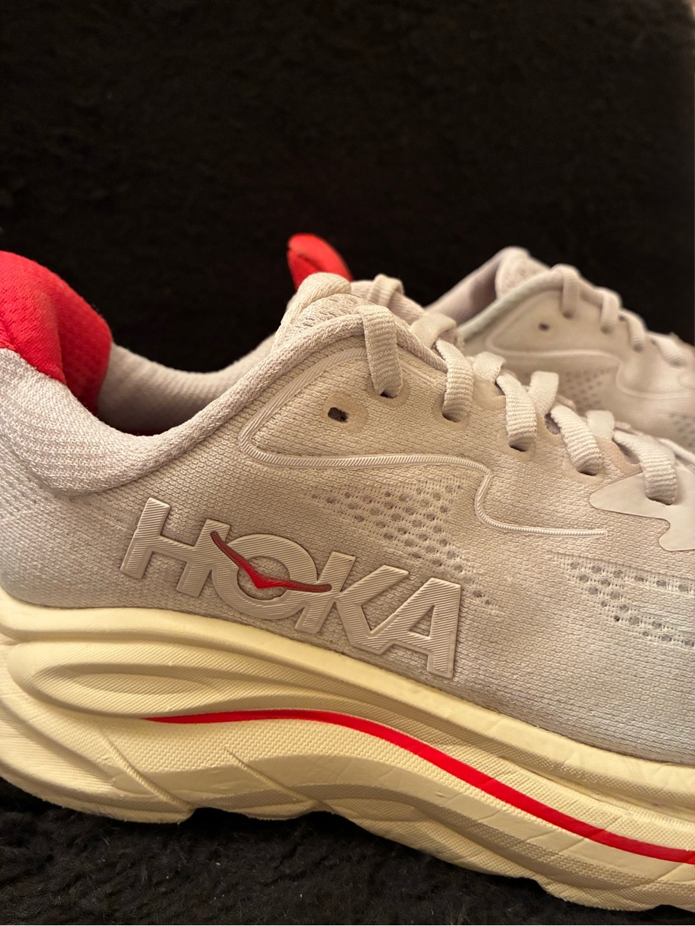 HOKA CLIFTON 10 - STUCO AND CERISE - WOMENS SIZE 7 - Picture 7 of 12